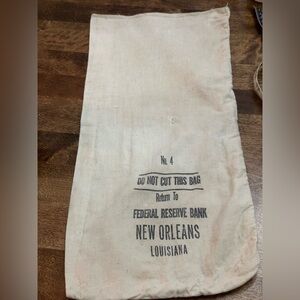 Vintage Federal Reserve Bank Bag